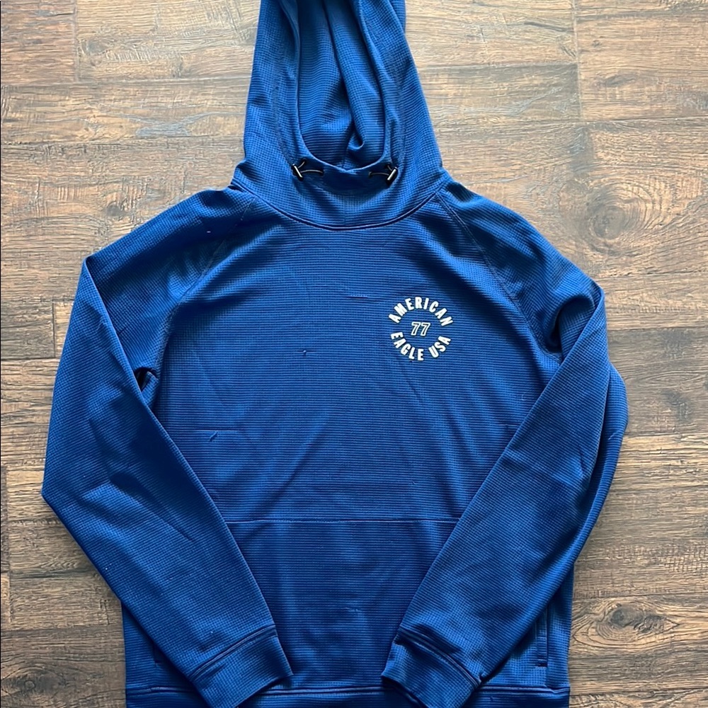 American Eagle Outfitters Men's Blue Hoodie